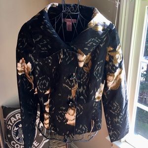 Bandolino Jacket, Black Floral Jacket